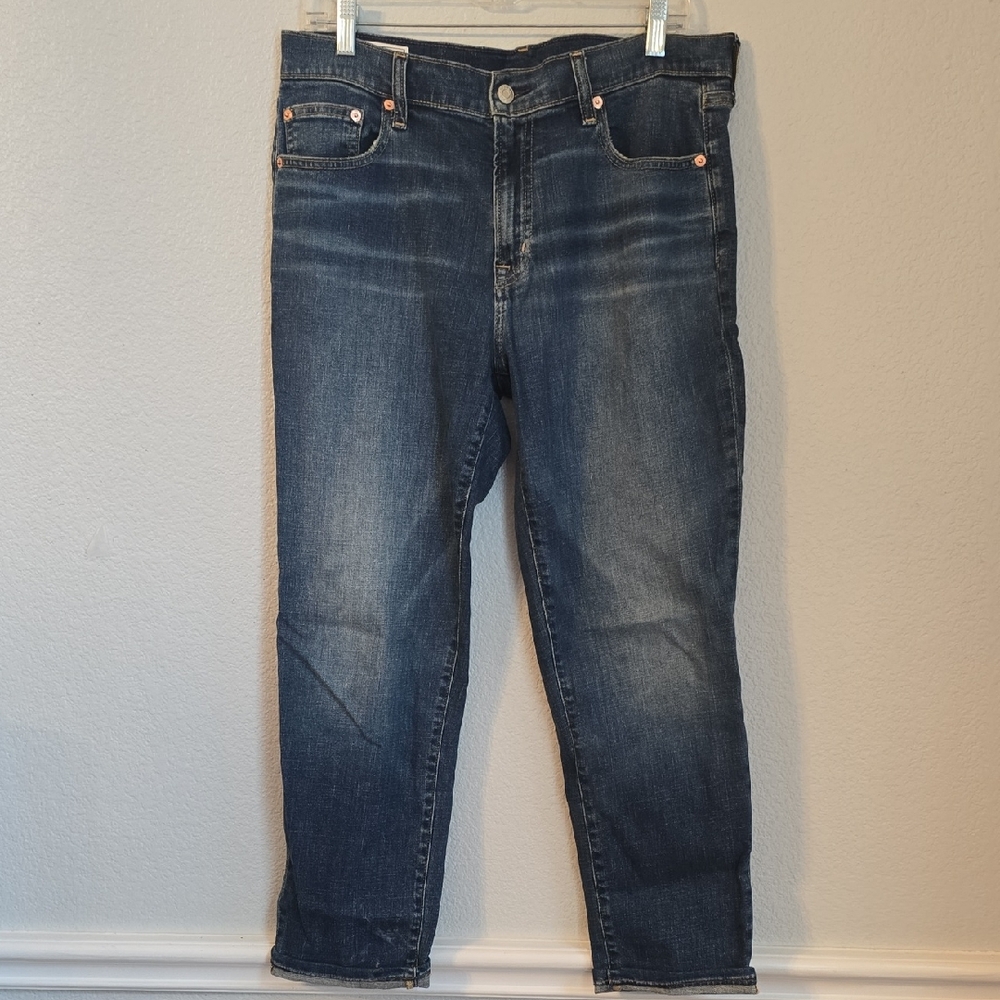 GAP Midrise Girlfriend Jeans in Med Blue Sz 10R